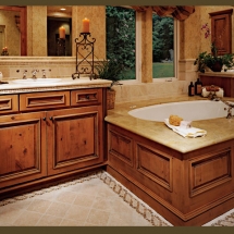 Custom Cherry Bathroom Cabinets