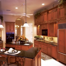 Custom Dark Wood Kitchen Cabinets