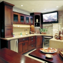 Custom Walnut Kitchen Cabinets