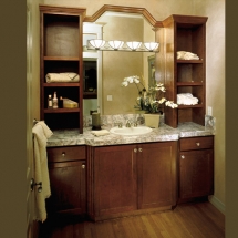 Dark Wood Bath Cabinets