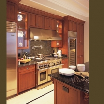 Glossy Wood Kitchen Cabinets