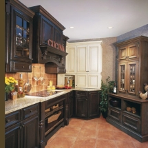 Custom Black Wood Cabinets Installation